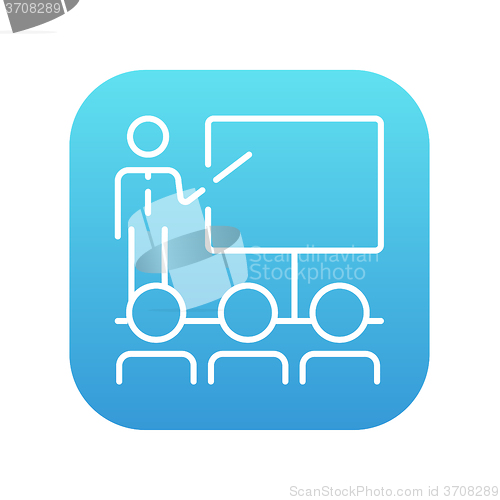 Image of Business presentation line icon.