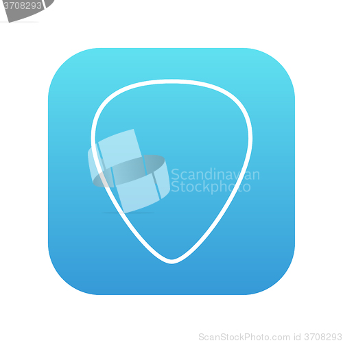 Image of Guitar pick line icon.