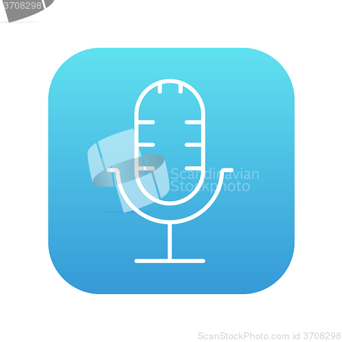 Image of Retro microphone line icon.