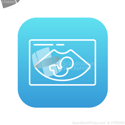 Image of Fetal ultrasound line icon.