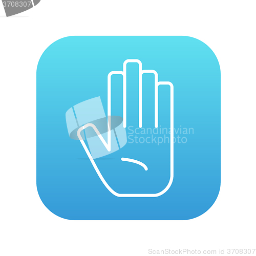 Image of Medical glove line icon.
