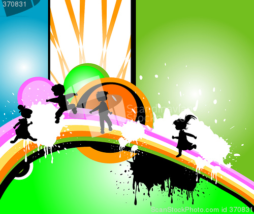 Image of kids silhouettes