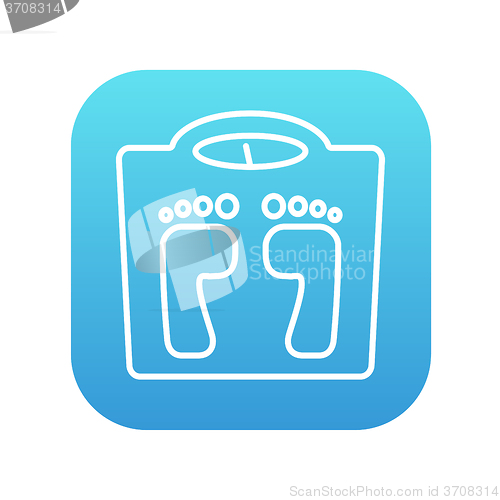 Image of Weighing scale line icon.