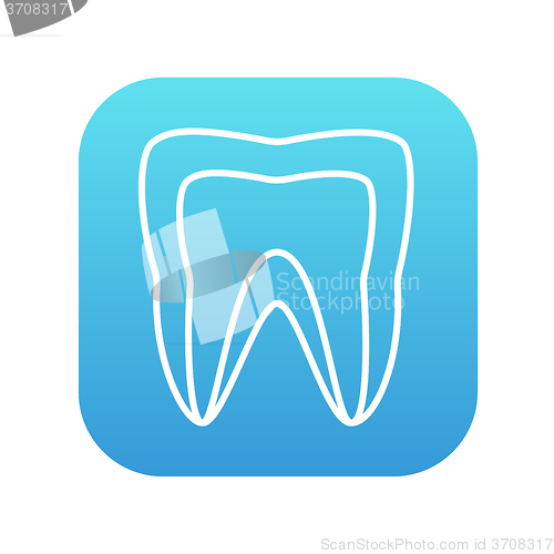 Image of Molar tooth line icon.