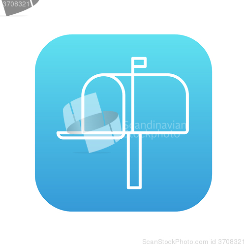 Image of Mail box line icon.