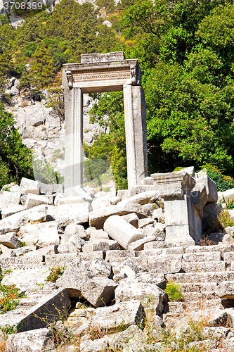 Image of  anatolia heritage ruins   from the hill in asia  