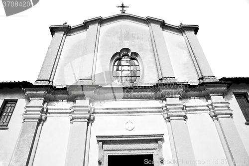 Image of old architecture in italy europe milan religion and sunlight