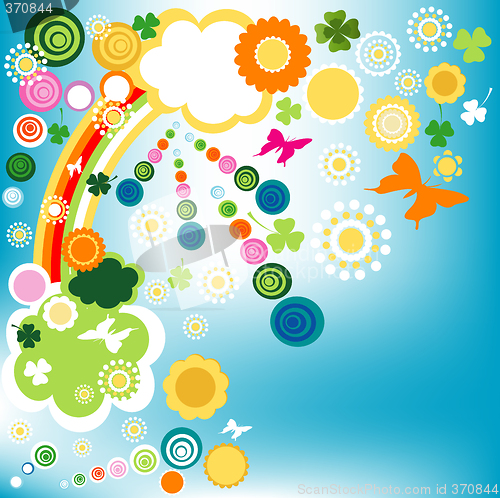Image of retro style colorful background