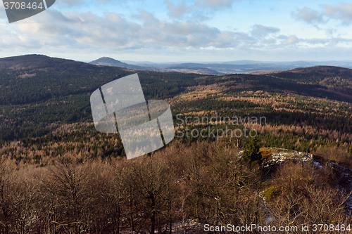 Image of Mountain range in autumn