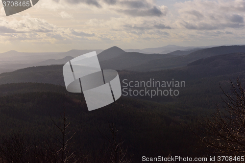 Image of Mountain range in autumn