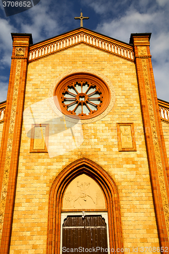 Image of  lombardy    in  the villa cortese   old   church   wall italy 