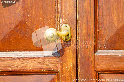 Image of europe  in  italy  antique close brown   lock  closeup