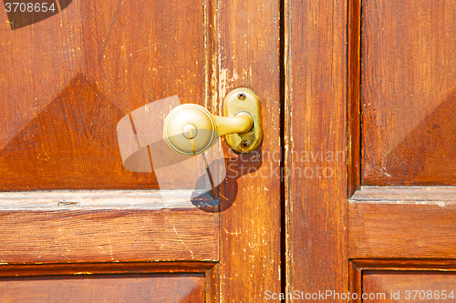 Image of europe  in  italy  antique close brown   lock  closeup