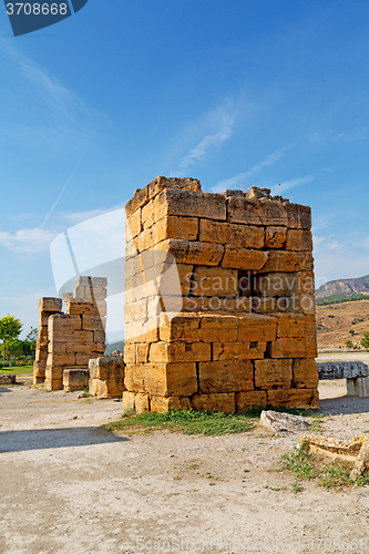 Image of and the roman   old construction in asia turkey  