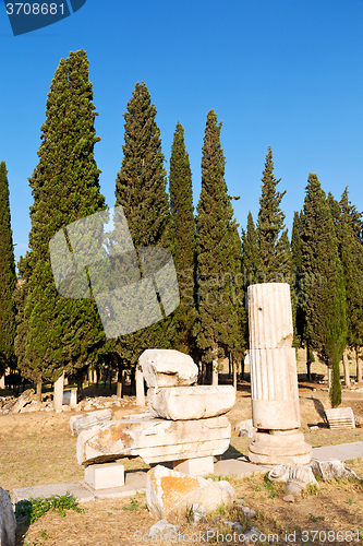 Image of and   temple history pamukkale asia turkey the column  