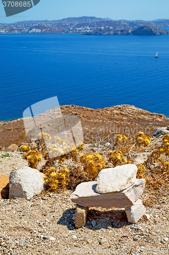 Image of sea in delos greece the   ruin  