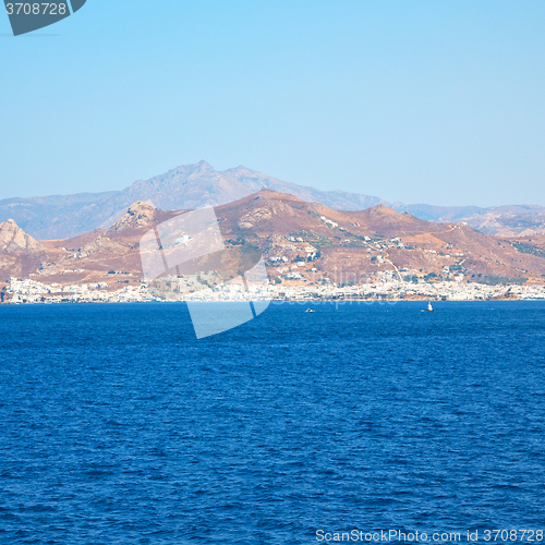 Image of from the boat greece islands in mediterranean sea and sky