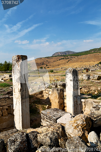 Image of and  temple history pamukkale      the column  