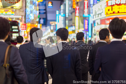 Image of Businessmen in Shinjuku, Tokyo, Japan.