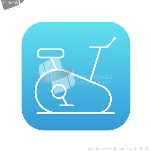 Image of Exercise bike line icon.