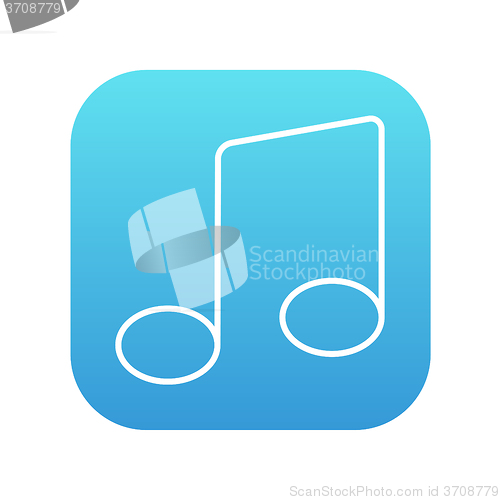 Image of Music note line icon.