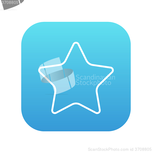 Image of Rating star line icon.