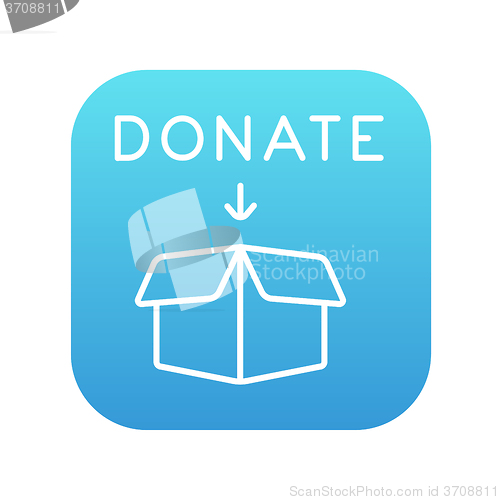 Image of Donation box line icon.