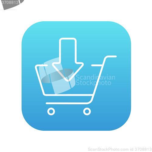 Image of Online shopping cart line icon.