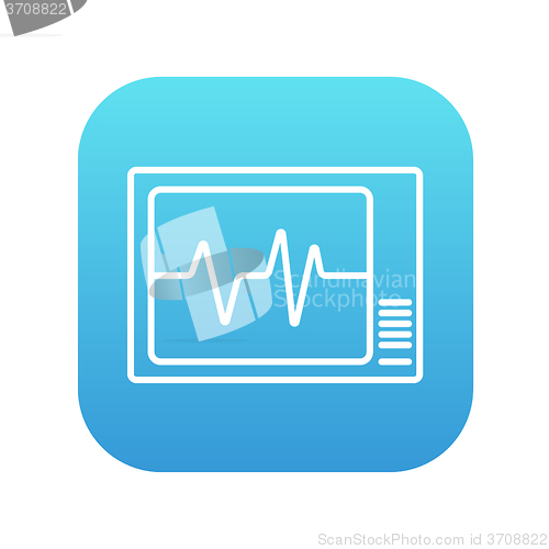 Image of Heart monitor line icon.