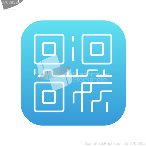 Image of QR code line icon.