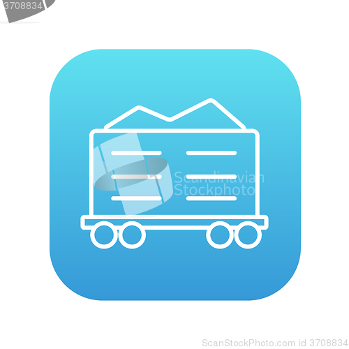 Image of Cargo wagon line icon.