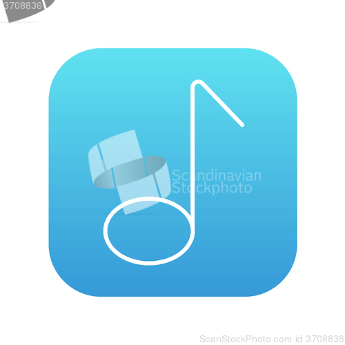 Image of Music note line icon.