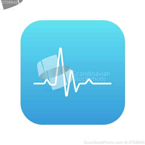 Image of Hheart beat cardiogram line icon.