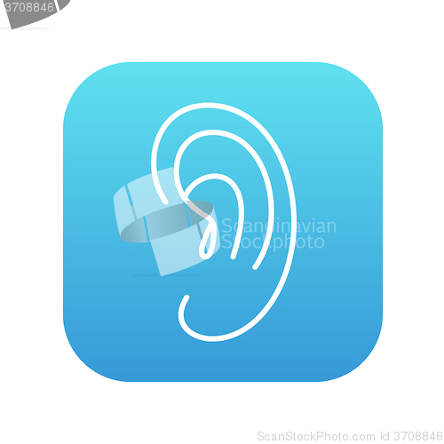 Image of Human ear line icon.