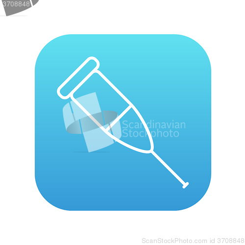 Image of Crutch line icon.