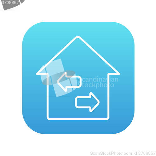 Image of Property resale line icon.