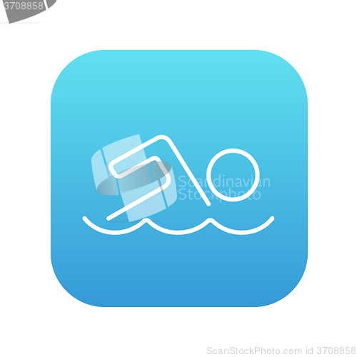 Image of Swimmer line icon.