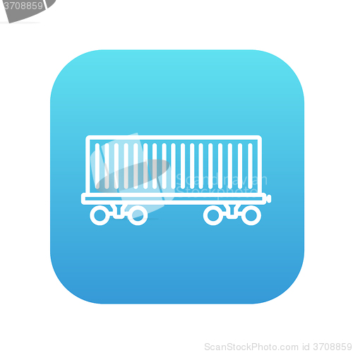 Image of Cargo wagon line icon.