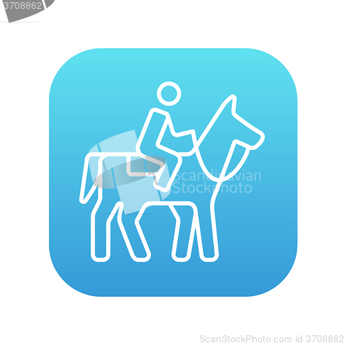 Image of Horse riding line icon.