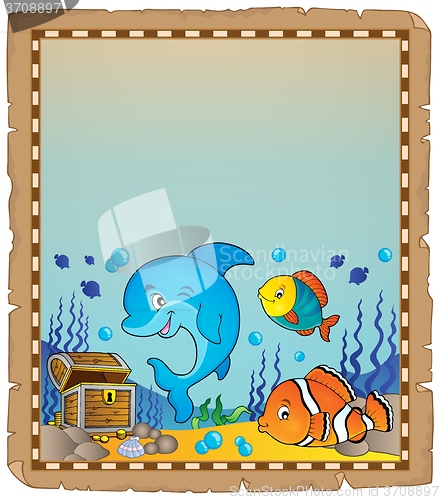 Image of Parchment with underwater theme 8