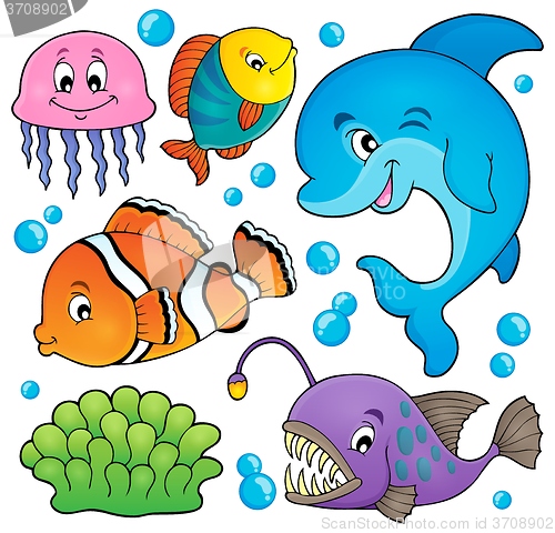 Image of Ocean fauna topic set 1
