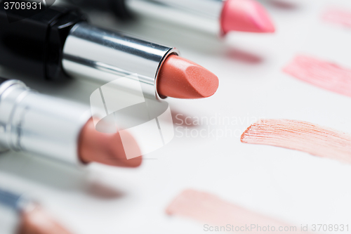 Image of close up of lipsticks range