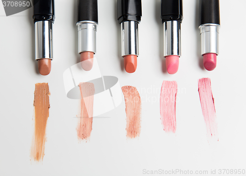 Image of close up of lipsticks range