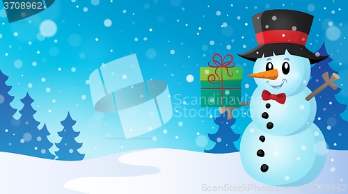 Image of Christmas snowman theme image 7