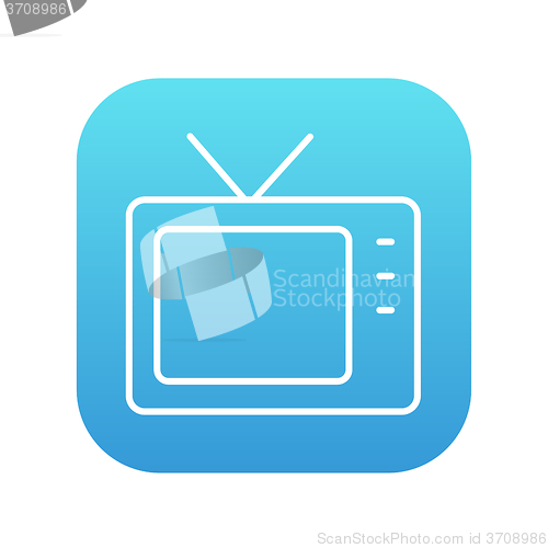 Image of Retro television line icon.