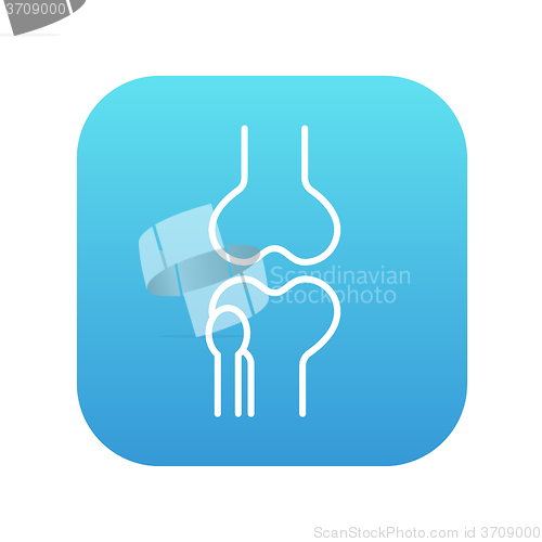 Image of Knee joint line icon.