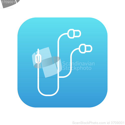 Image of Earphone line icon.