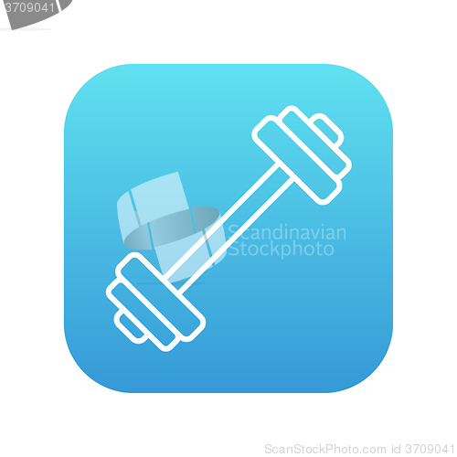 Image of Dumbbell line icon.