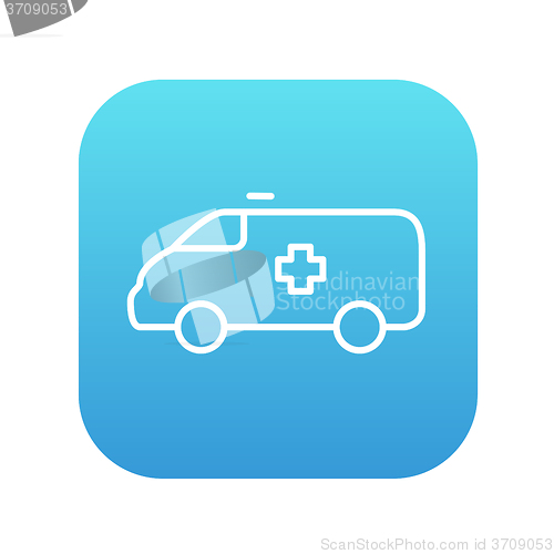 Image of Ambulance car line icon.