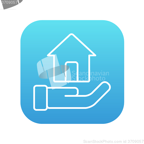 Image of House insurance line icon.